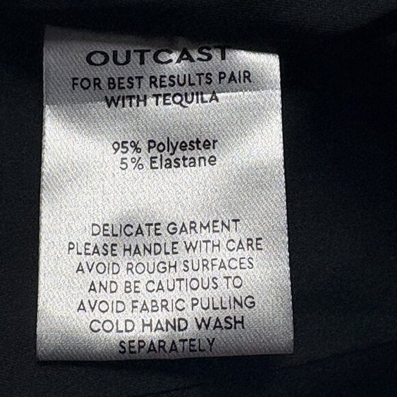 OUTCAST Women Satin Lace Jessica Mini Dress Sz XS Black Alluring Sleek Sexy 5-10 - Picture 16 of 16